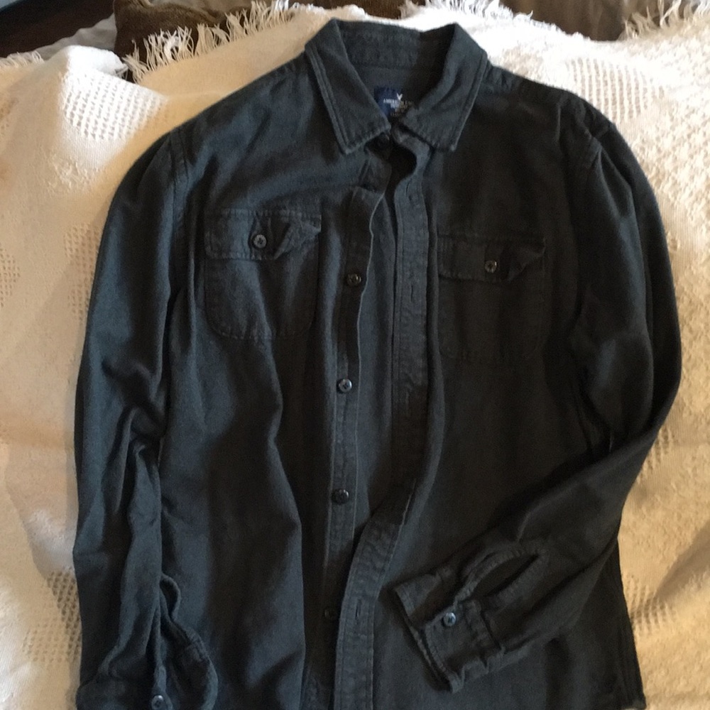 American Eagle dark gray flannel classic fit LG